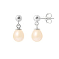Boucles d'Oreilles en Argent 925/1000 avec Perles de Culture Rose