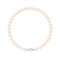 Bracelet avec Perles de Culture Ronde Rose et fermoir en argent 925/1000