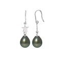 Boucles d’oreilles étoile en argent 925/1000 avec perles de culture de Tahiti