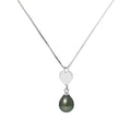 Collier en argent 925/1000 avec perle de culture de Tahiti