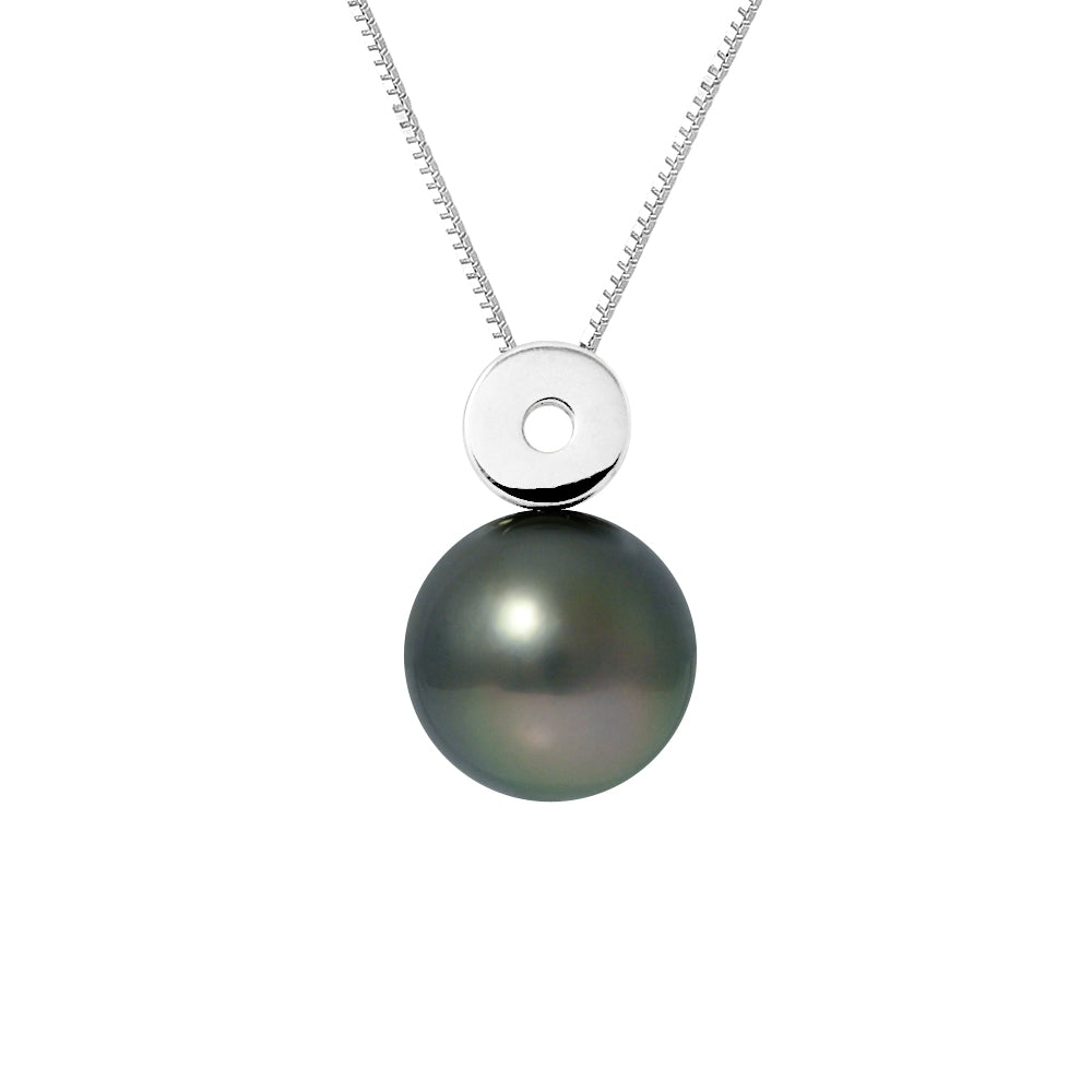 Collier en argent 925/1000 avec Perle de Culture de Tahiti