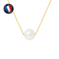 Collier en Or Jaune 9 Carats avec Perles de Culture Blanche