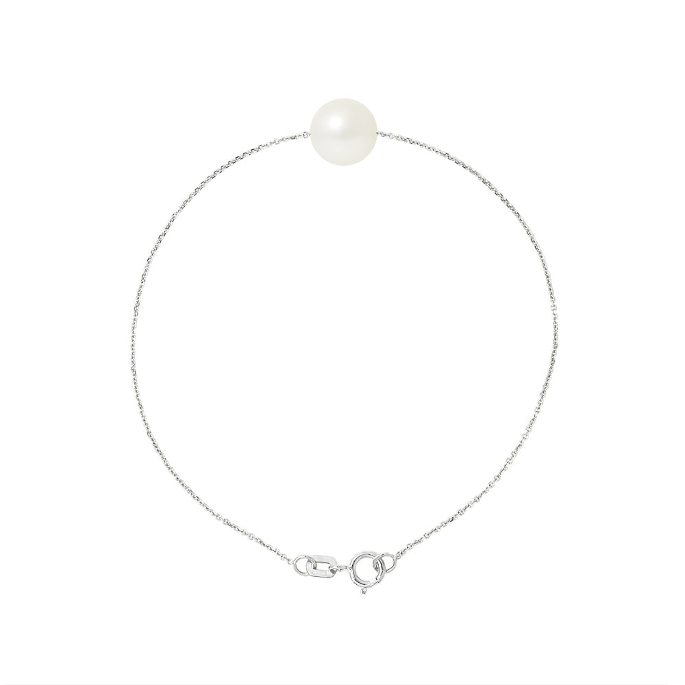 Bracelet en Argent 925/1000 avec Perle de Culture Blanche