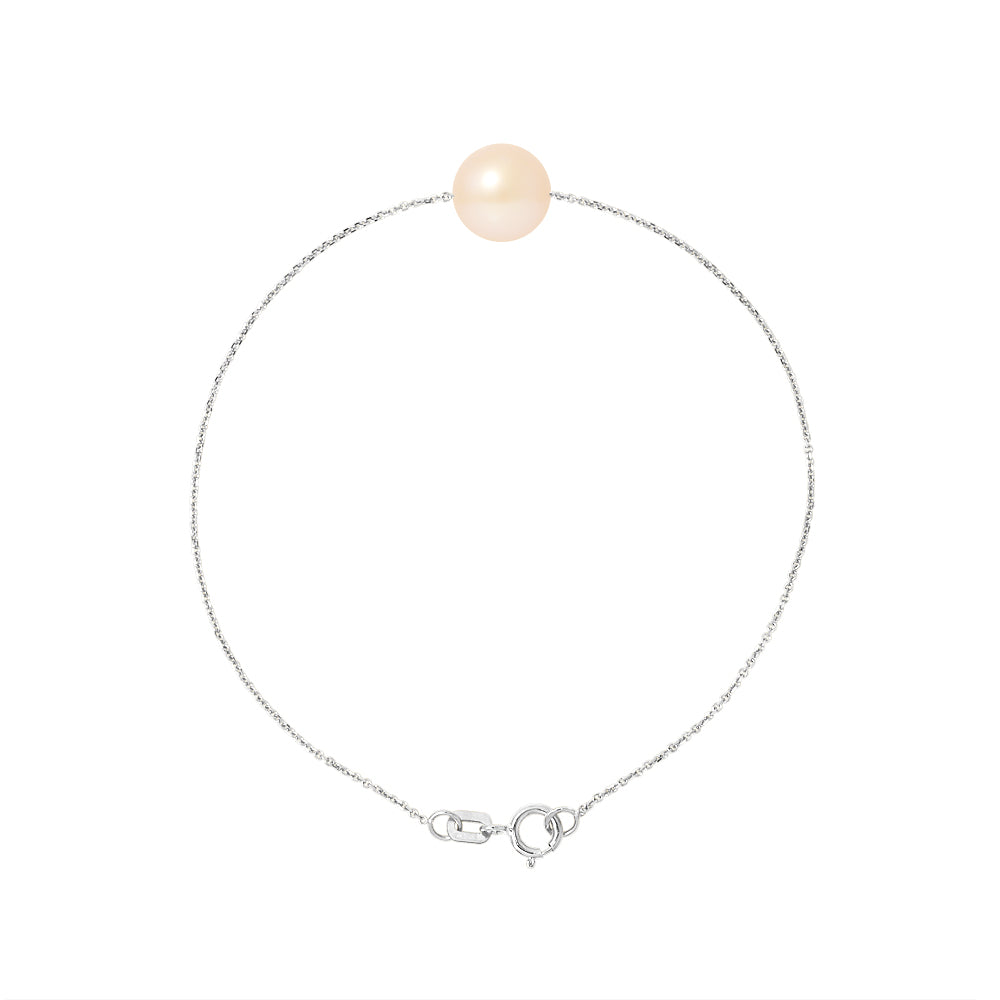 Bracelet en Argent 925/1000 avec Perle de Culture Rose