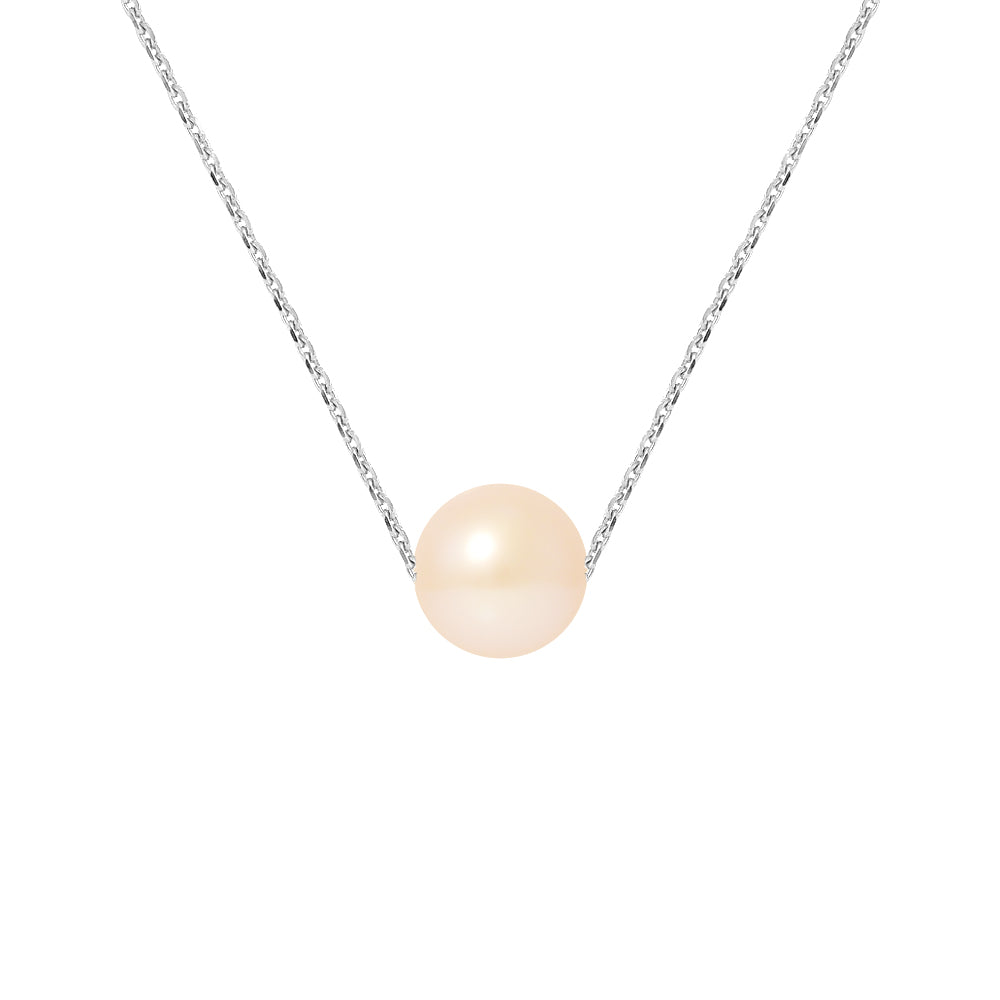 Collier en Argent 925/100 avec Perle de Culture Rose