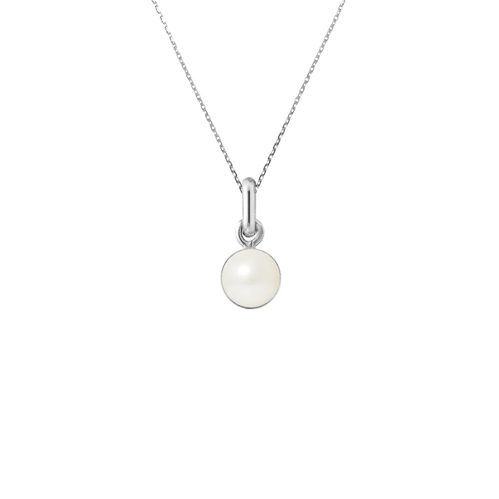 Collier en Argent 925/100 avec Perle de Culture Blanche