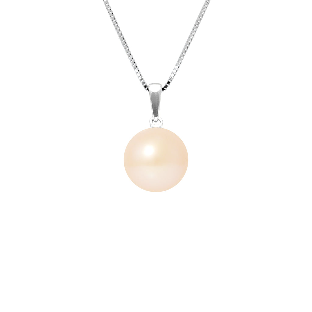 Collier en Argent 925/1000 avec Perle de Culture Rose
