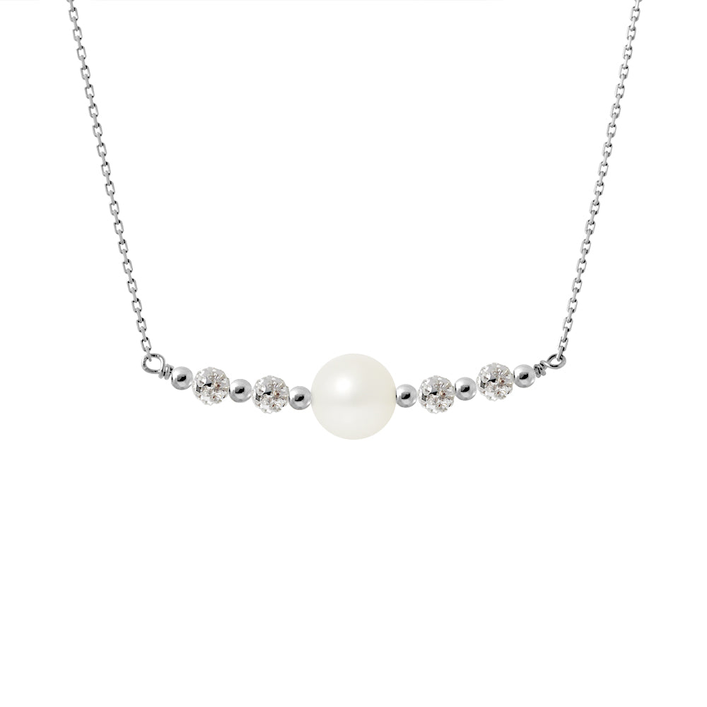 Collier en Argent 925/1000 avec Perle de Culture Blanche