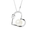 Collier Love- Perle de Culture d'Eau Douce- Diamètre 9-10 mm Argent 925 Millièmes