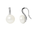 Boucles d'Oreilles Joaillerie en Argent 925/1000 avec Perles de Culture Blanche