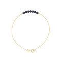 Bracelet en Or Jaune avec Perle de Culture Noire