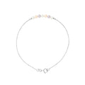 Bracelet en Or Blanc avec Perle de Culture Multicolore