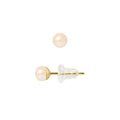 Boucle d'Oreilles en Or Jaune 9 Carats avec Perles de Culture Rose