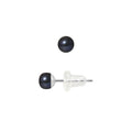 Boucle d'Oreilles en Or Blanc 9 Carats avec Perles de Culture Noire