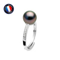 Bague en Argent 925/1000 avec Perles de Culture de Tahiti