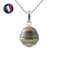 Collier en Argent 925/1000 avec Perle de Tahiti.