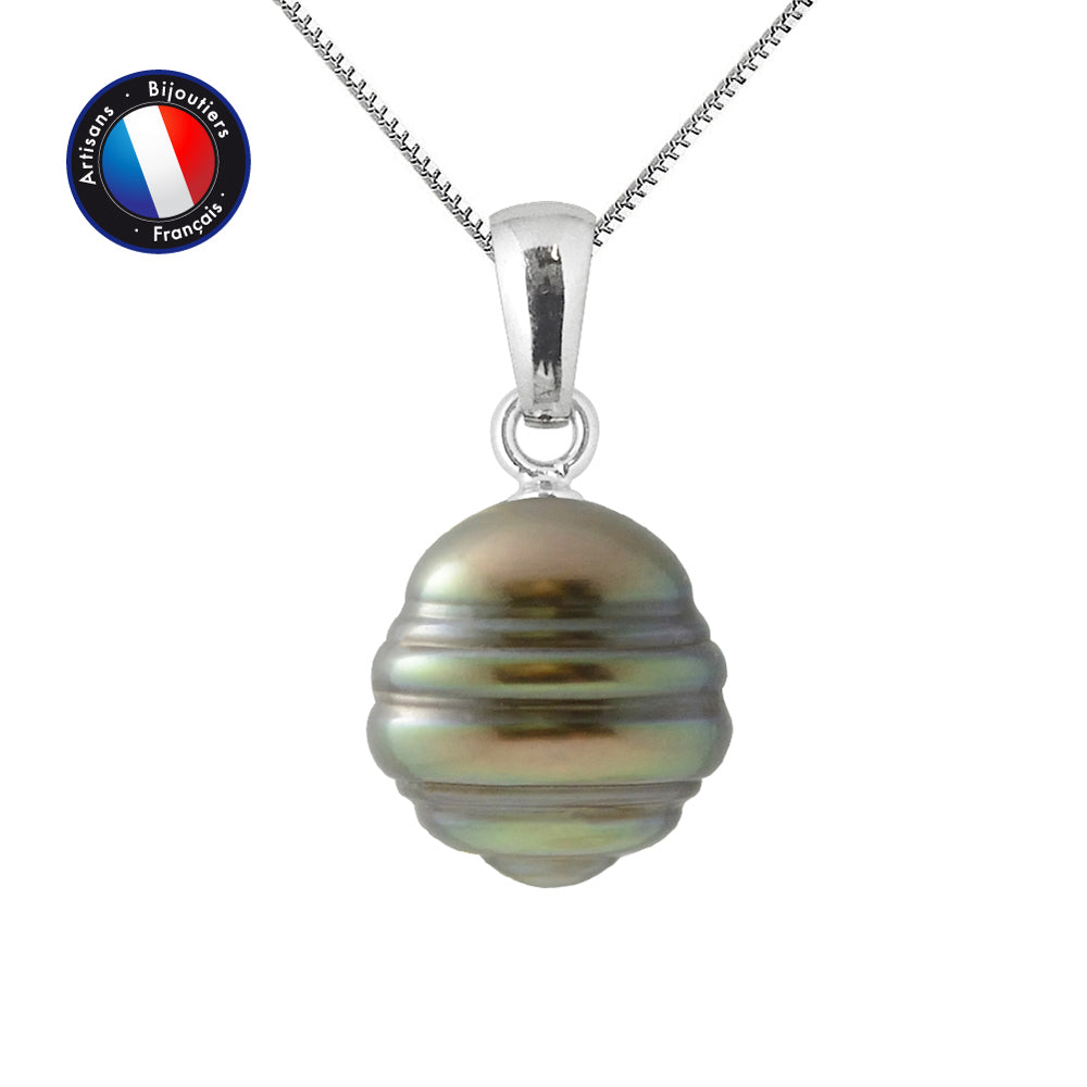 Collier en Argent 925/1000 avec Perle de Tahiti.