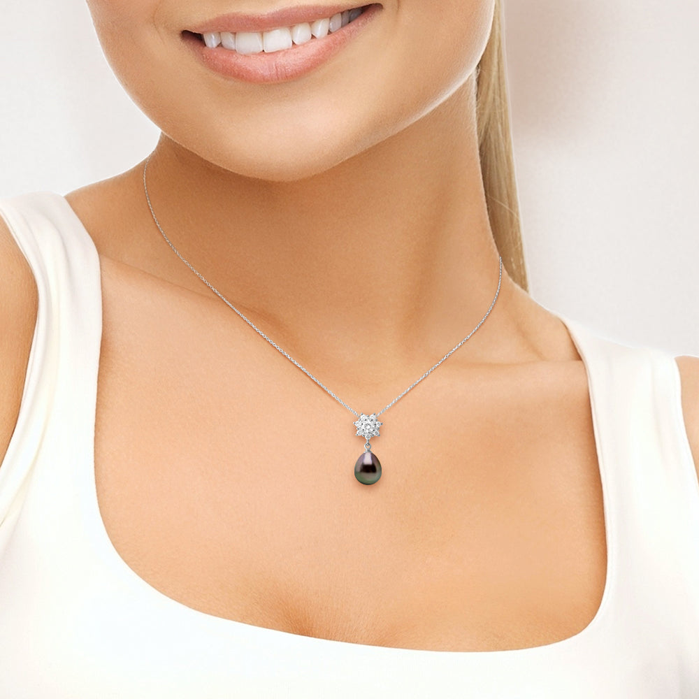 Collier en Argent 925/1000 avec Perle de Tahiti.
