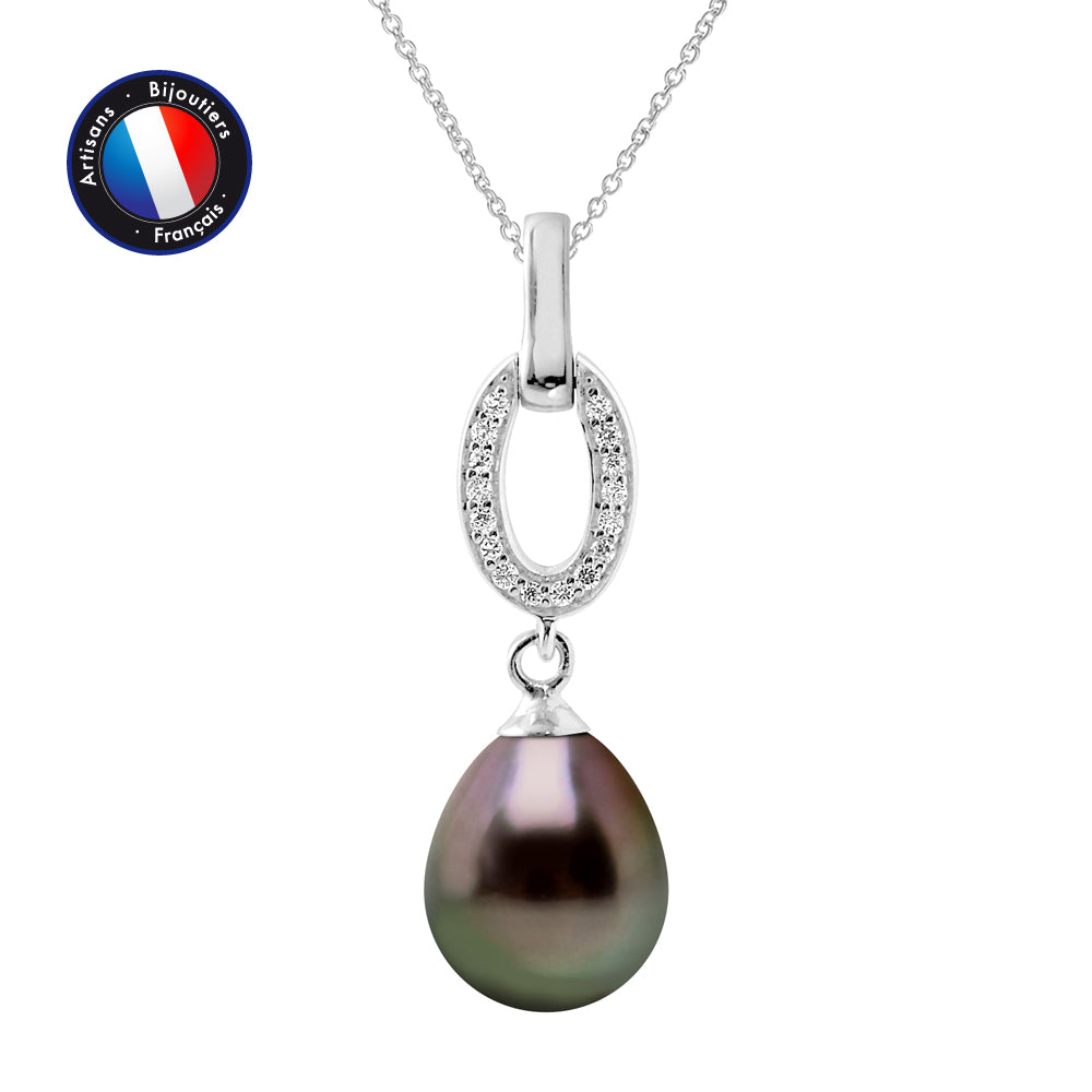 Collier en Argent 925/1000 avec Perle de Tahiti.